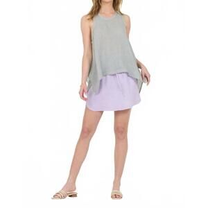 NEW FRESH LAUNDRY uneven tank top in sage green